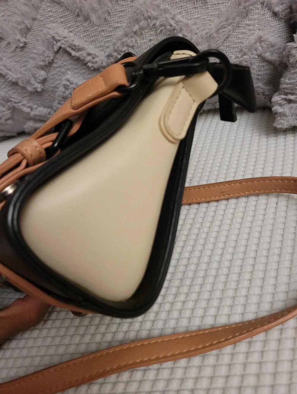 Pixie Mood Classic Black and Tan Crossbody Satchel - 8